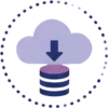 Data backup and disaster recovery strategy icon