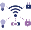 Smart business automation and IoT integration icon